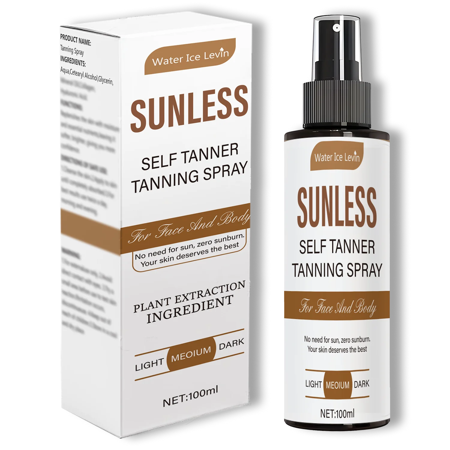 Self-Tanning Spray Sunless Bronzer for Natural Glow Face and Body - 9
