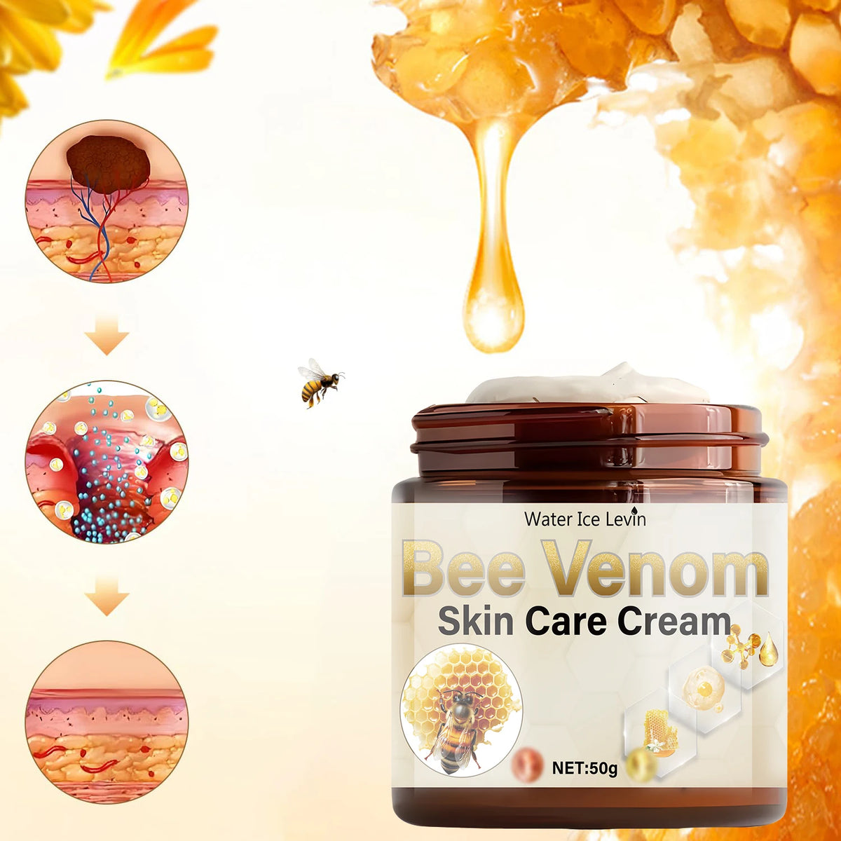 Bee Venom Anti Aging Face Cream Firming Moisturizer for Wrinkles