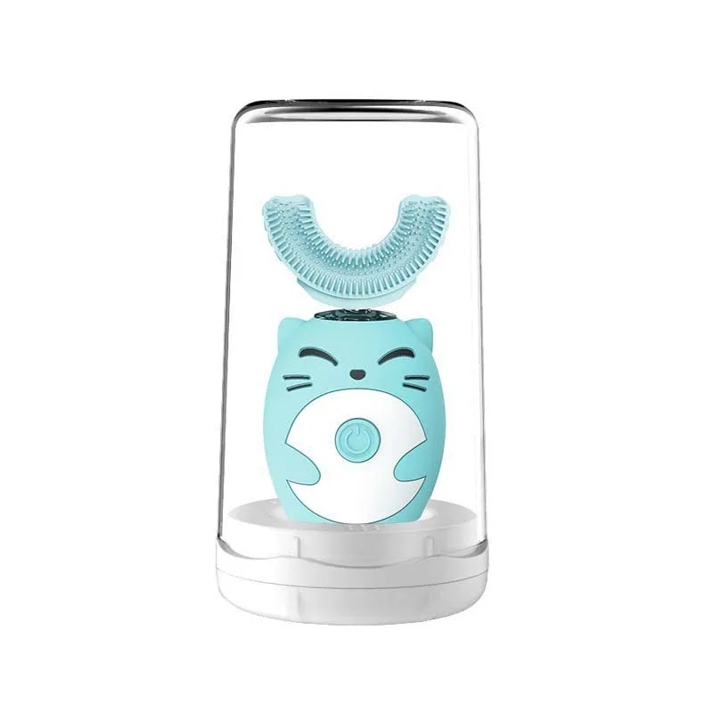 Kids Dinosaur Sonic Electric Toothbrush U-Shaped Rechargeable Brush