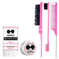 Hair Wax Stick and Edge Control Gel Set with Styling Combs