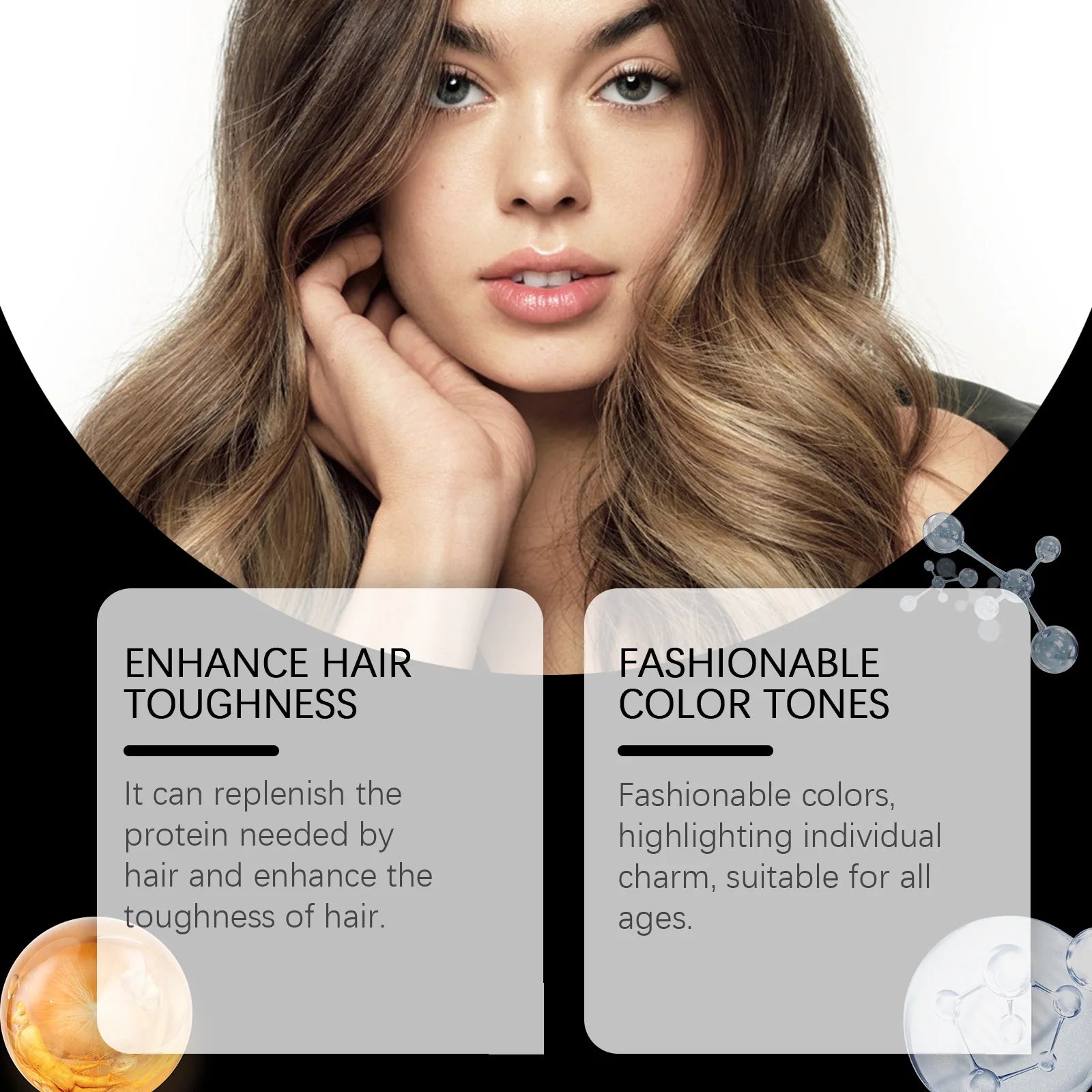 Permanent Hair Dye Shampoo for Gray Hair Coverage 200ml