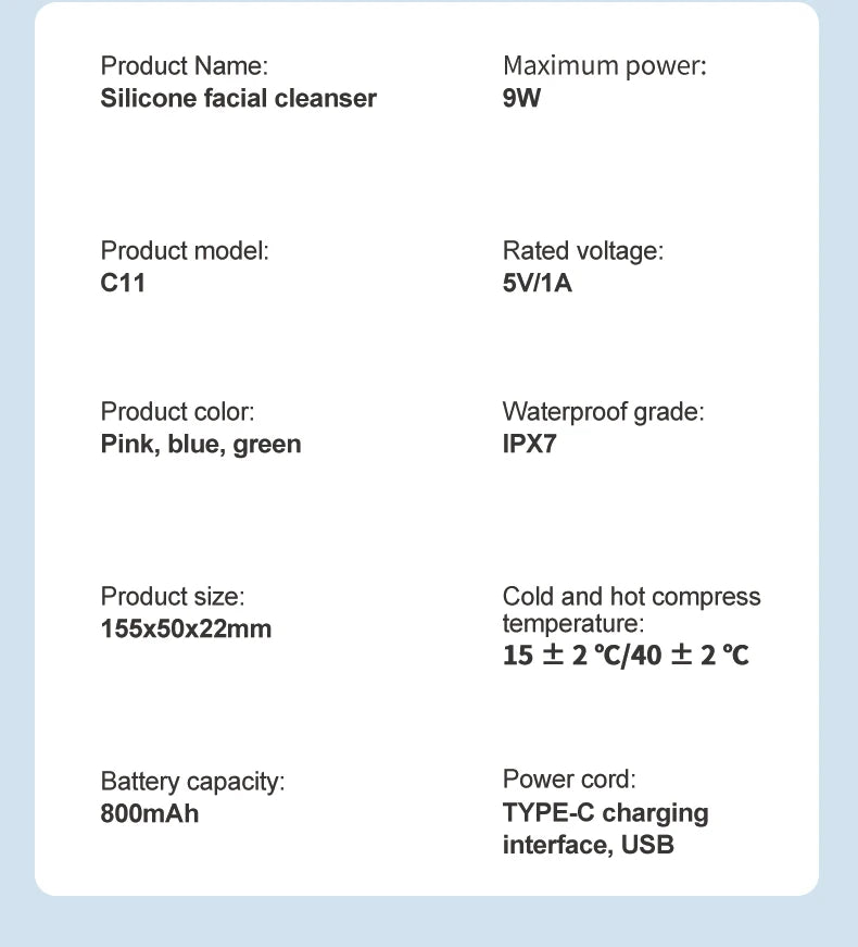 Hot and Cold Silicone Facial Cleansing Brush