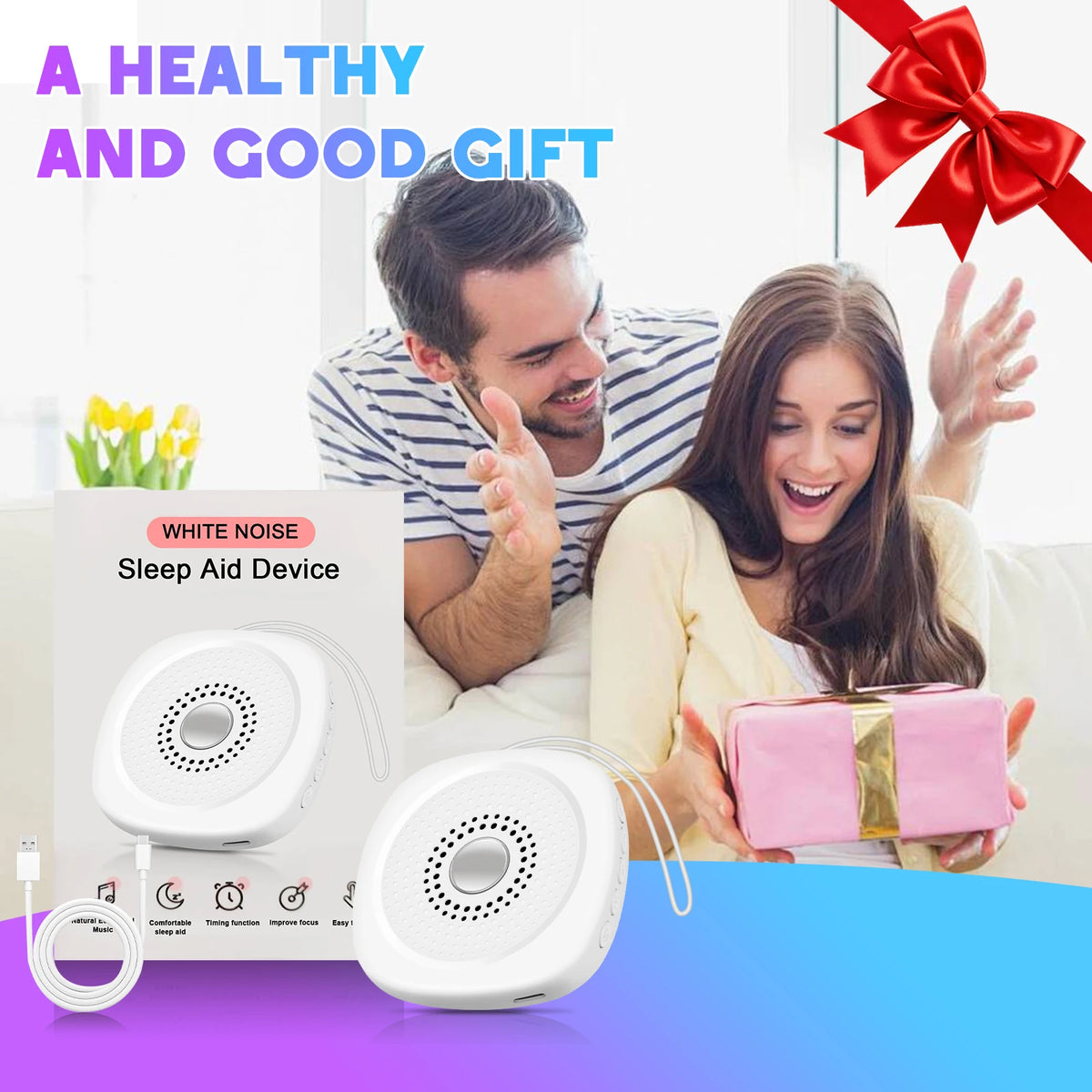 Portable White Noise Sound Machine for Better Sleep