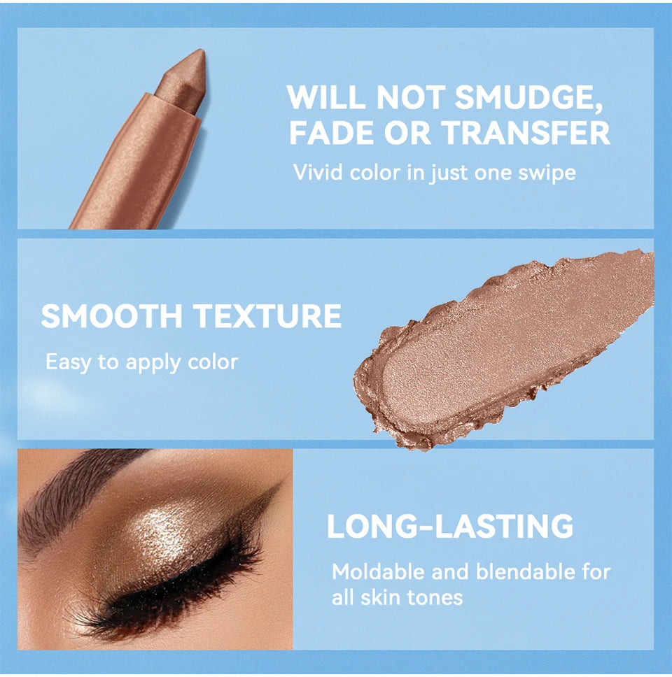 Creamy Eyeshadow Stick for Long-Lasting Shimmer Eye Makeup