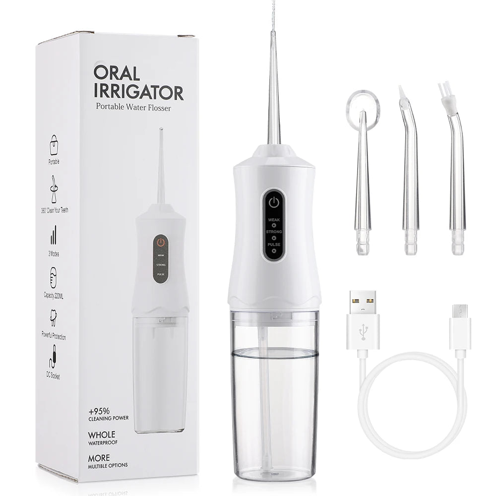 Portable Cordless Water Flosser for Teeth Cleaning