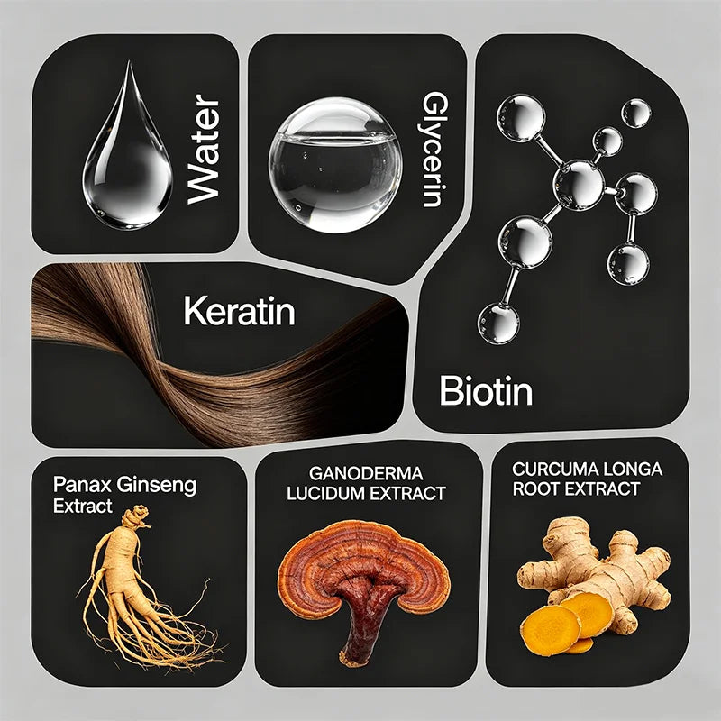 100ml Black Hair Dye Shampoo 10-in-1 Natural Nourishing Coloring