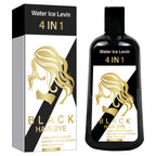 4 in 1 Black Hair Dye Shampoo with Biotin Collagen and Hyaluronic Acid