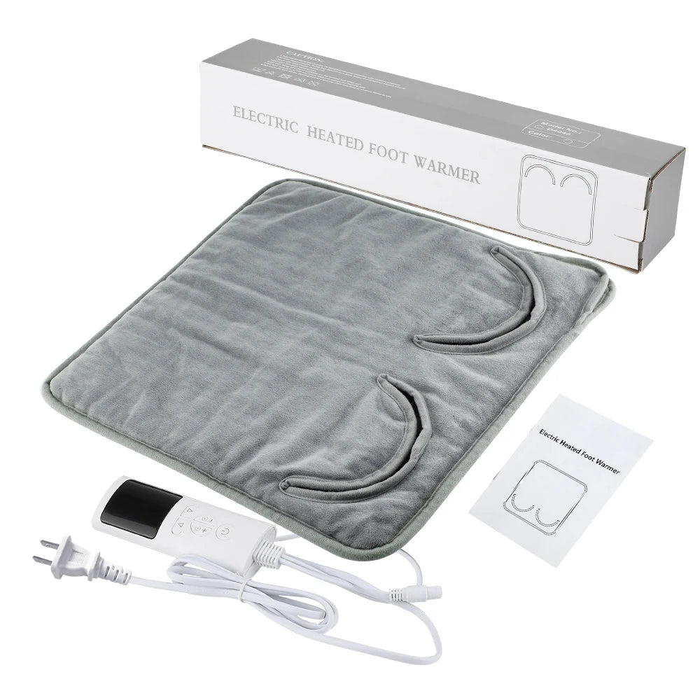 Electric Heated Foot Warmer with Adjustable Temperature and Timer - 26