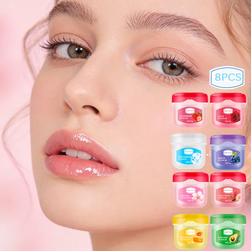 8 Piece Fruity Lip Balm Set Moisturizing Daily Lip Care