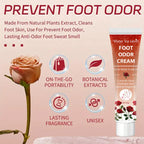 Rose Foot Deodorant Cream Long Lasting Odor Control and Moisturizer