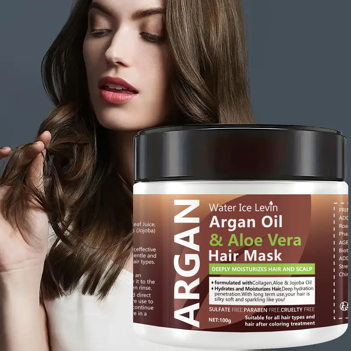 Argan Oil and Aloe Vera Hair Mask Repair Treatment 100g