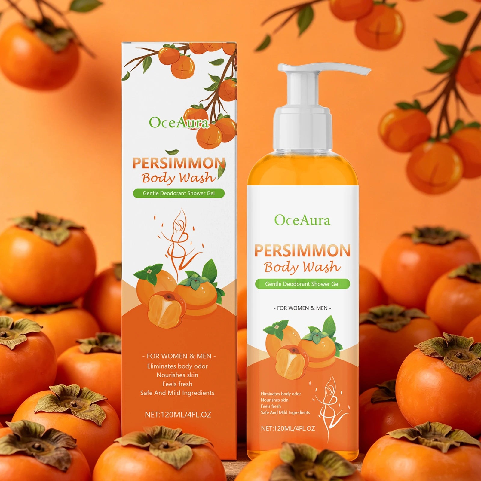 Persimmon Body Wash for Odor Control and Skin Refreshing - 3