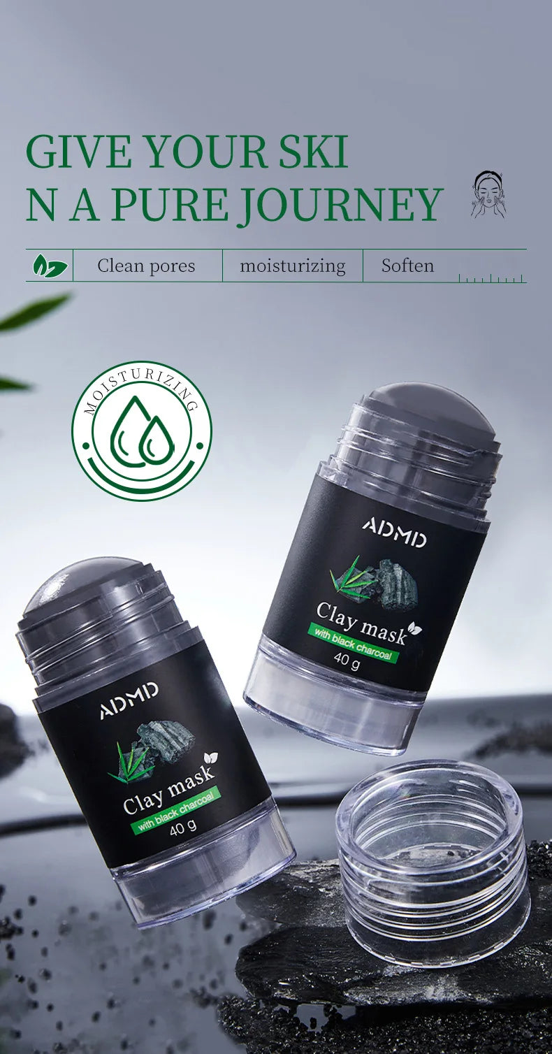 ADMID Bamboo Charcoal Mud Mask Stick Deep Cleansing Facial Treatment - 7