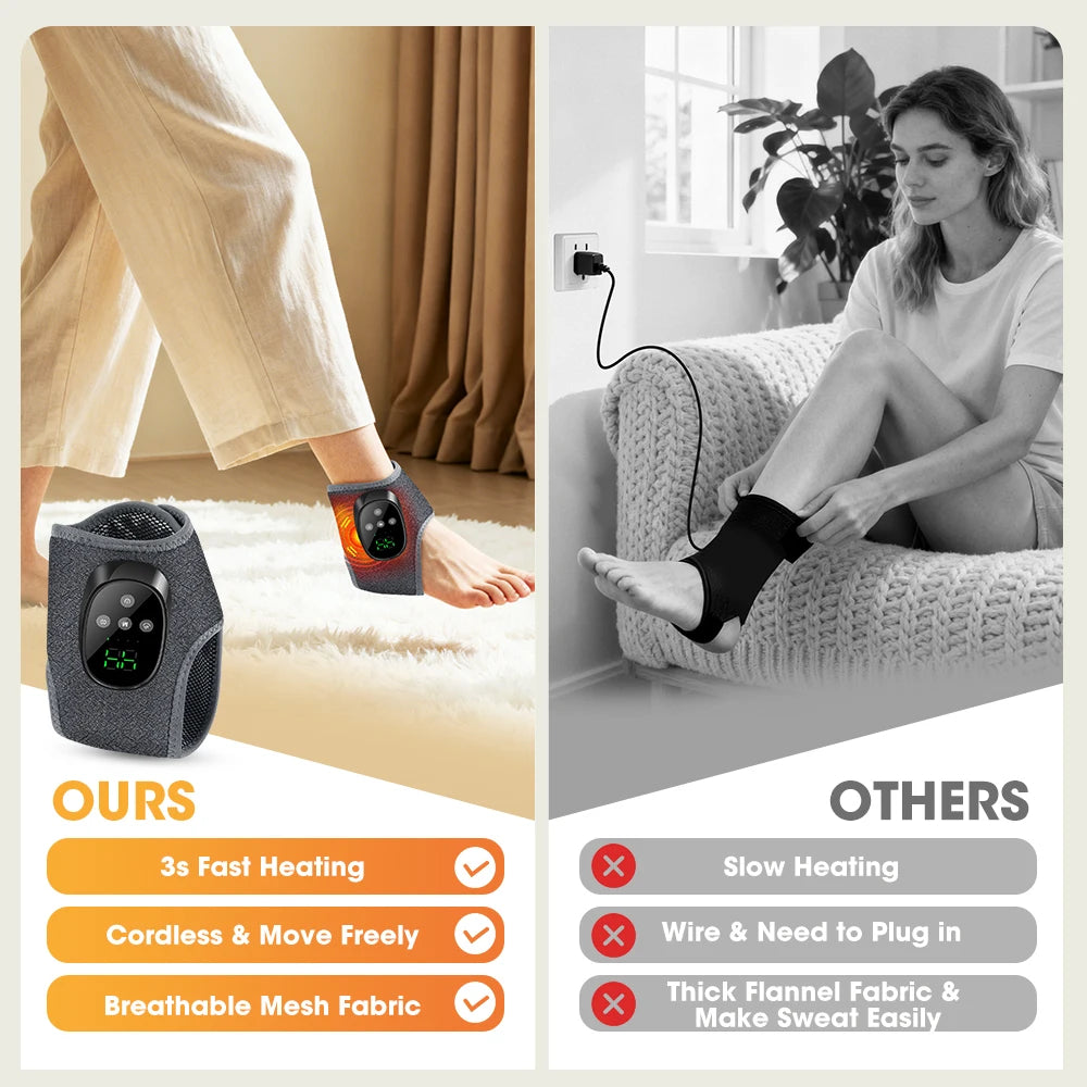Wireless Heated Ankle Massager for Pain Relief and Relaxation - 12