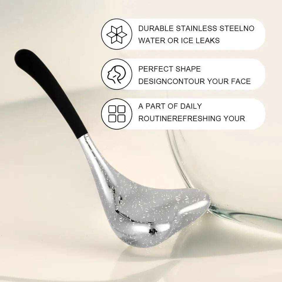 Stainless Steel Cooling Facial Ice Globes and Gua Sha Tool - 2