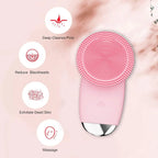 Electric Silicone Facial Cleansing Brush for Deep Pore Exfoliation