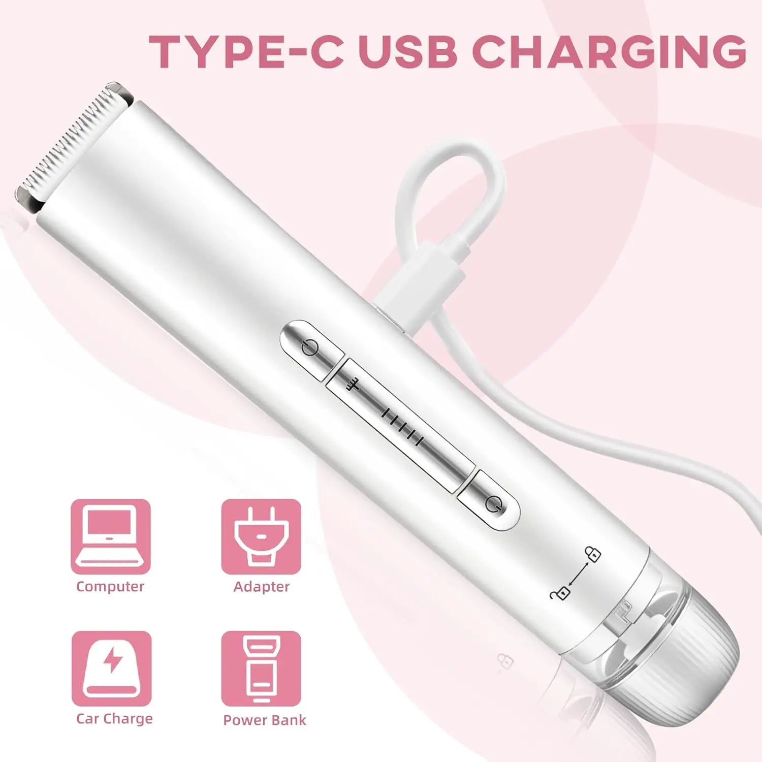 2-in-1 Waterproof Electric Bikini Trimmer and Body Shaver - 12