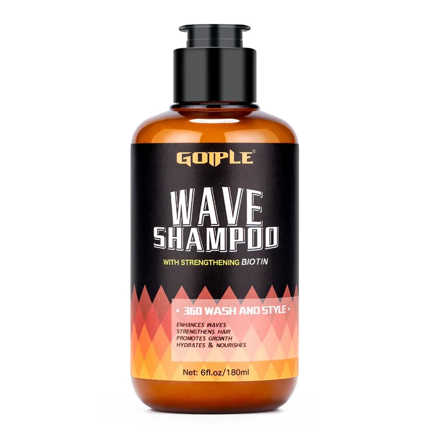 Goiple 360 Wave Shampoo and Strong Hold Hair Pomade Styling Set