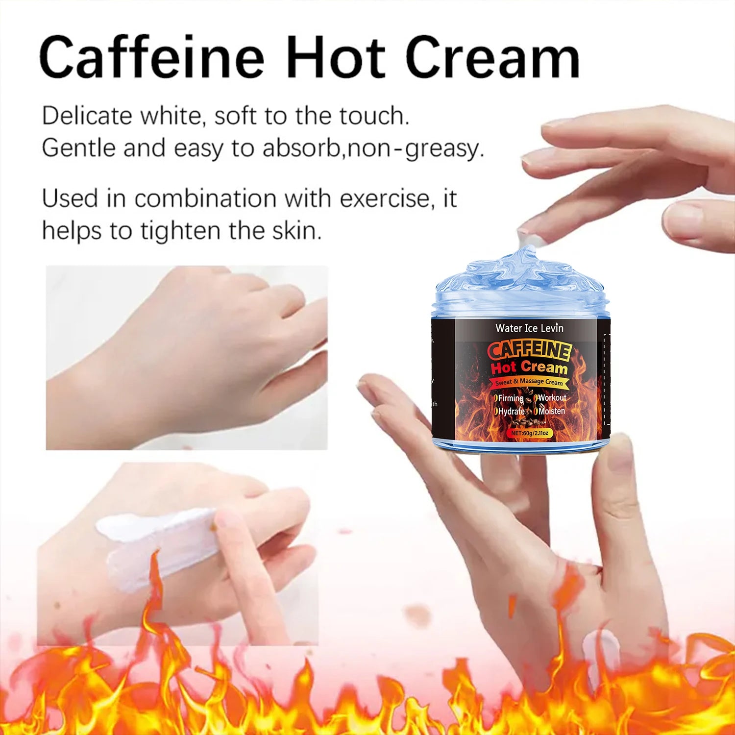 Caffeine Hot Cream Firming Body Moisturizer for Workout and Massage - 4
