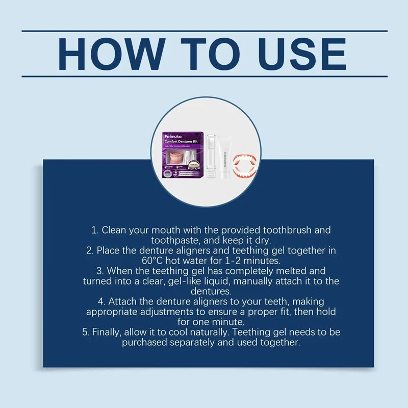 Comfort Fit Silicone Dentures for Instant Smile
