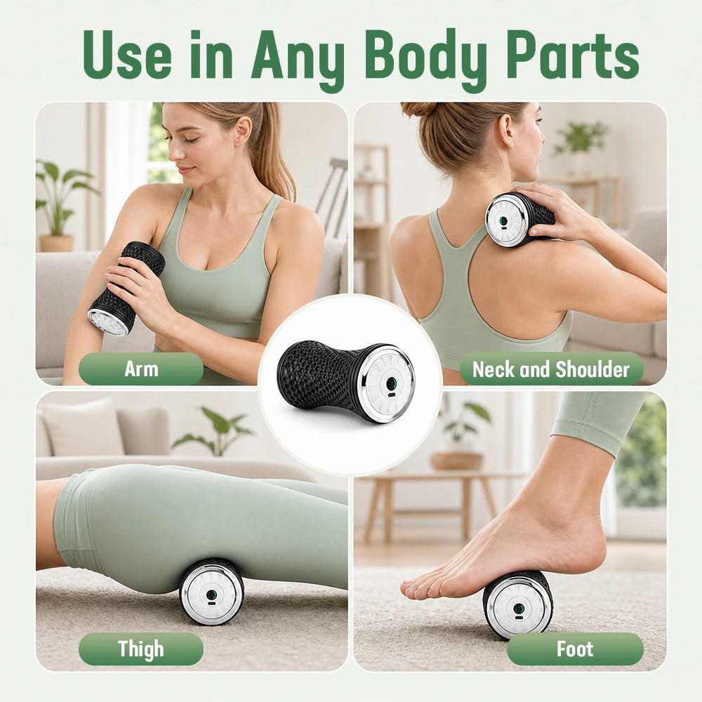 Electric Vibrating Muscle Massage Roller for Deep Tissue Recovery