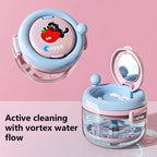 Portable Denture Cleaning Case with Rotary Brush