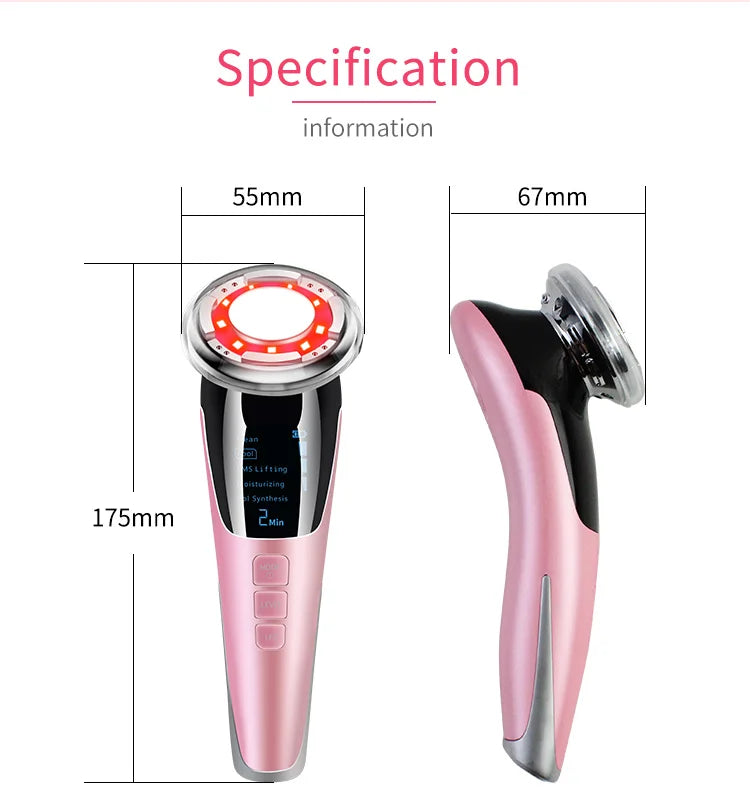 5-in-1 LED Micro-Current Facial Rejuvenation & Lifting Device