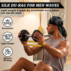 Silk Durag for Men Wave Cap Adjustable Breathable Hair Pirate Hat