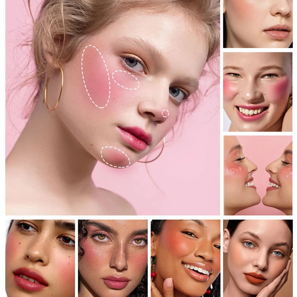 Waterproof Powder Blusher Natural Long Lasting Face Blush - 2