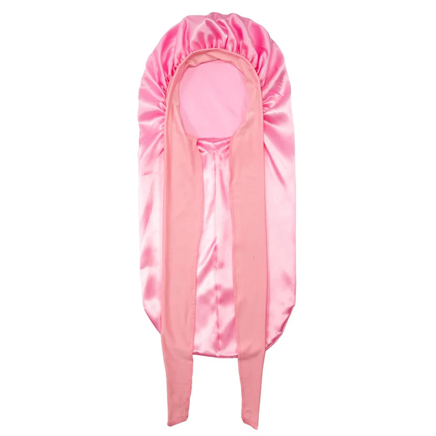 Extra Large Silk Satin Sleep Bonnet with Elastic Hair Band