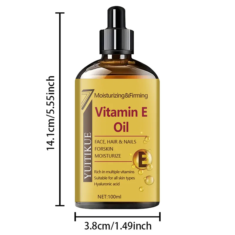 YUITIKUE Vitamin E Oil Facial Hair and Nails Moisturizing Serum 100ml - 8