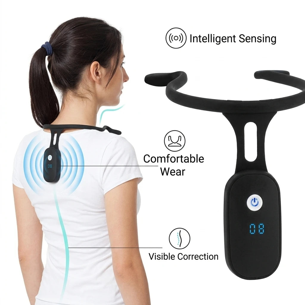 Smart Posture Corrector with LCD Vibration Reminder - 1