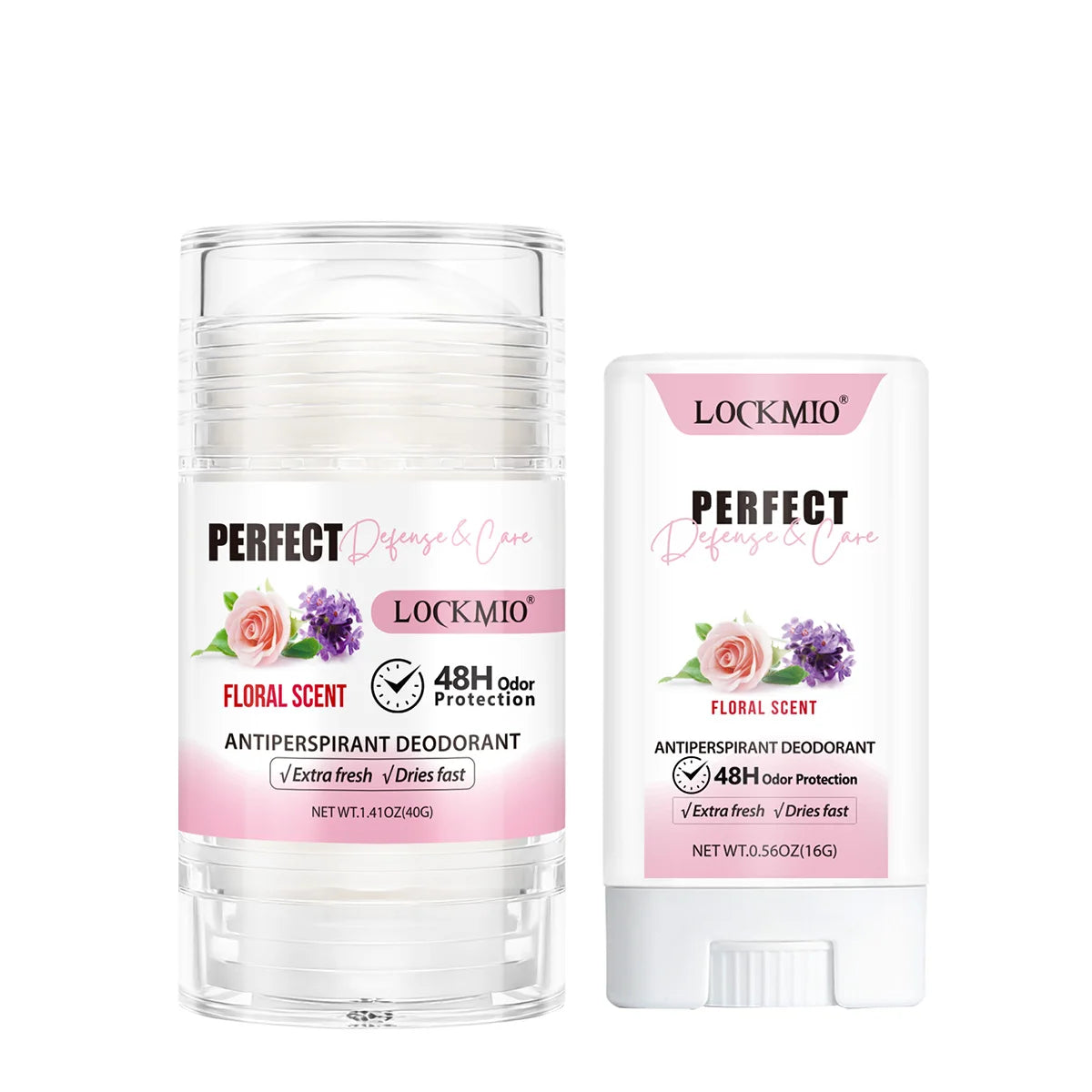Lockmio Antiperspirant Deodorant Stick Floral Scent 48H Odor Protection - 18