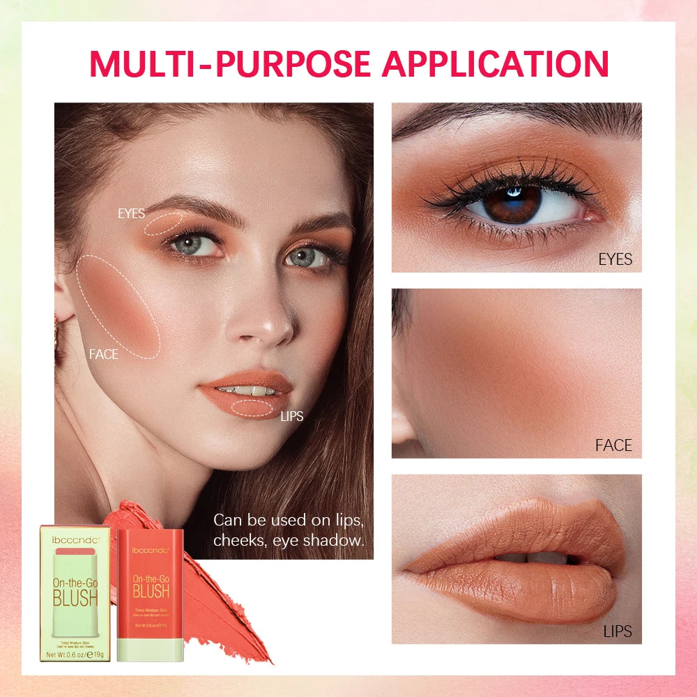 Cream Blush Stick for Lips and Cheeks