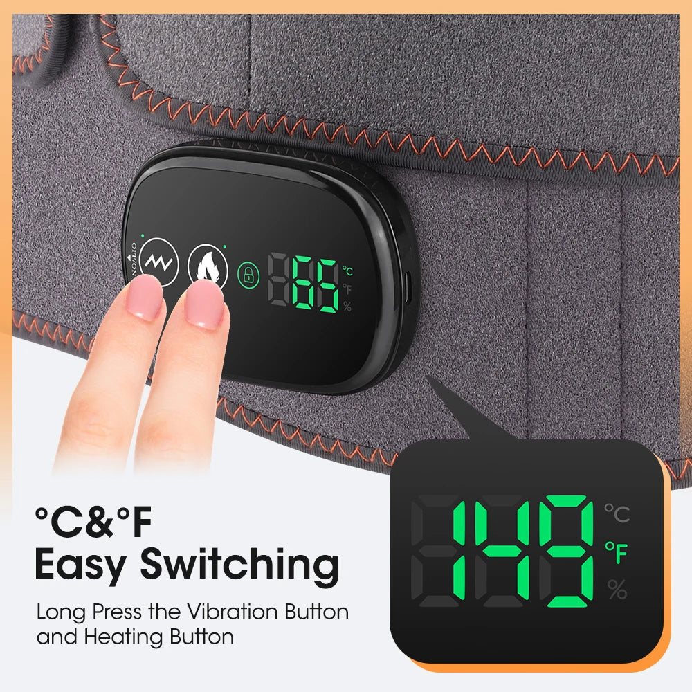 Cordless Heated Waist Massager for Back Pain Relief
