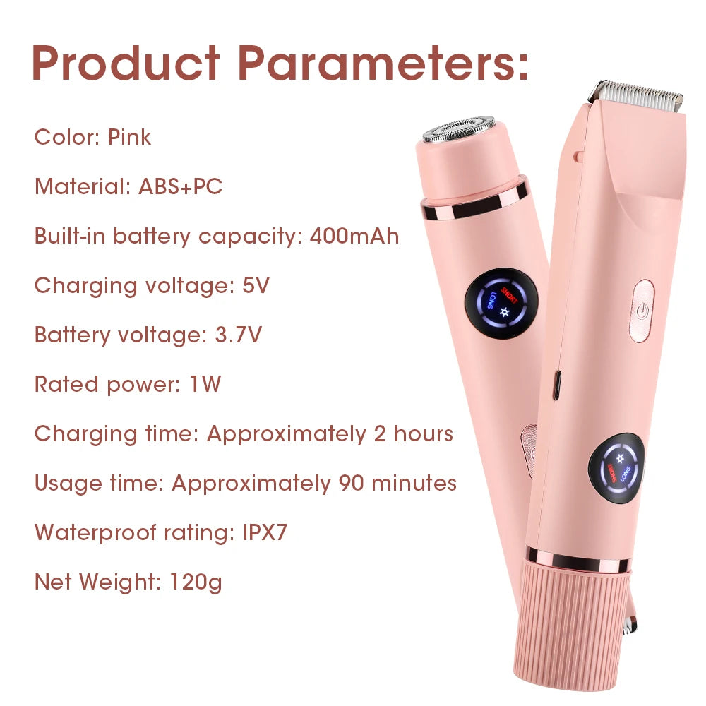 Waterproof Electric Shaver for Women - Cordless Hair Remover - 15
