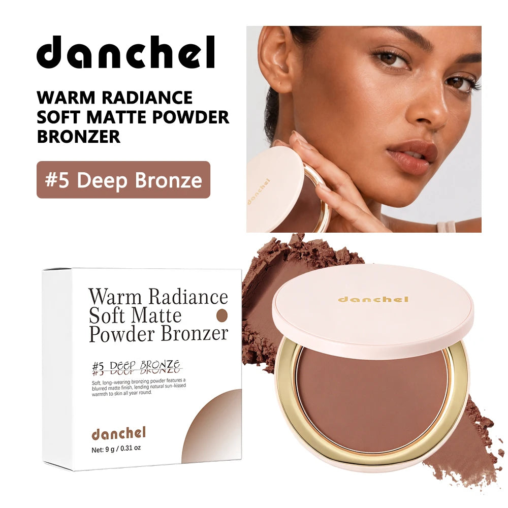 Matte Pressed Powder Bronzer for Face Contouring