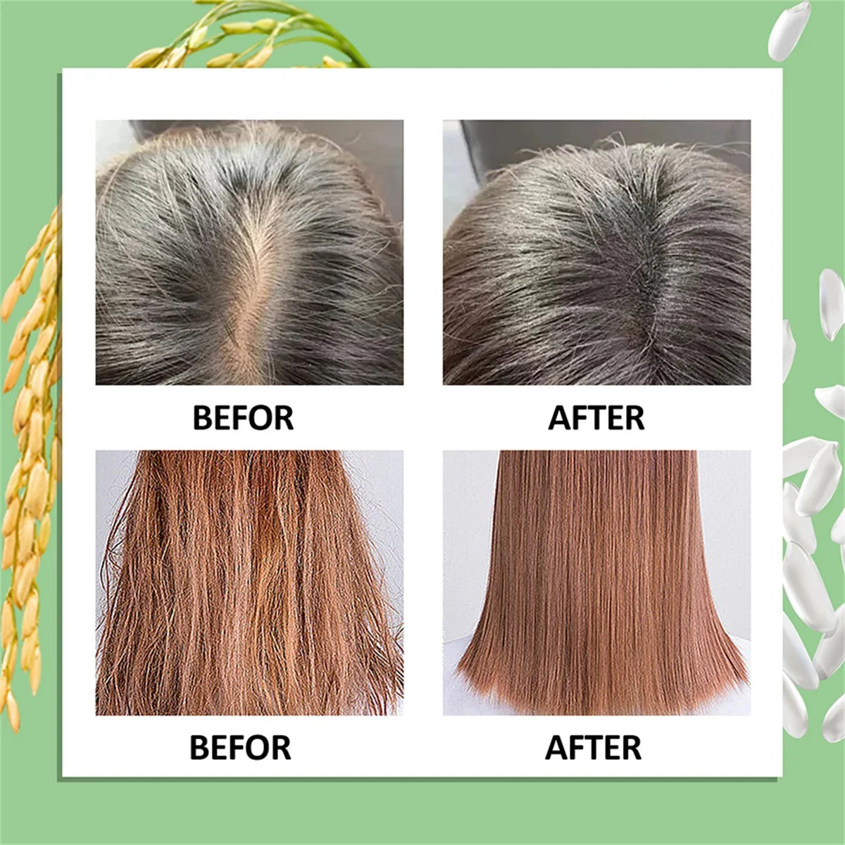 Goiple Rice Water Hair Growth Spray for Damaged and Frizzy Hair 100ml - 6