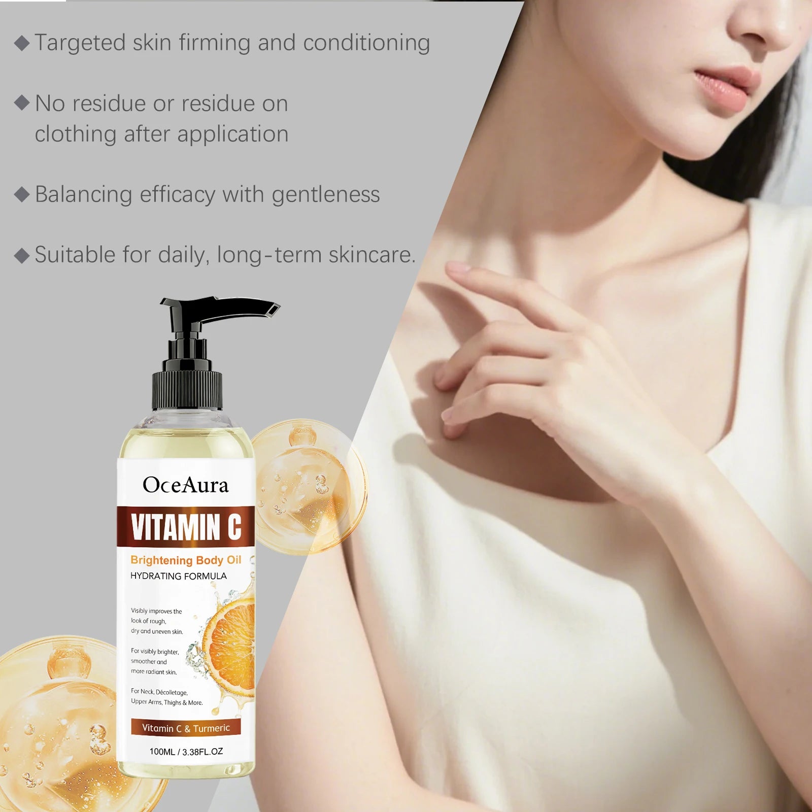 Turmeric Vitamin C Glow Body Oil for Brightening and Hydration - 16