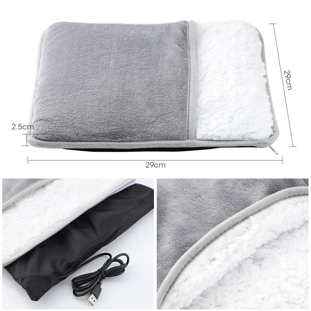 Electric Heated Foot Warmer with Adjustable Temperature and Timer