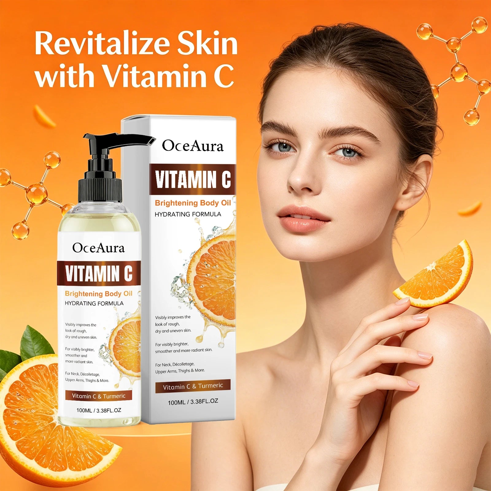 Turmeric Vitamin C Glow Body Oil for Brightening and Hydration - 2