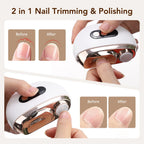 Electric Nail Trimmer and Polisher with LED Light