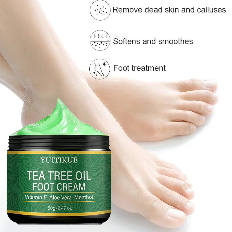 Yuitikue Tea Tree Oil Foot Cream for Dry Cracked Feet 60g