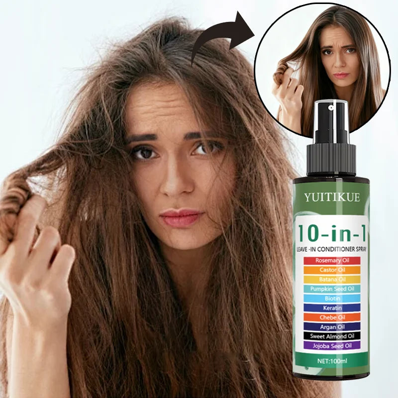 10-in-1 Leave-In Hair Conditioner Spray with Natural Oils 100ml