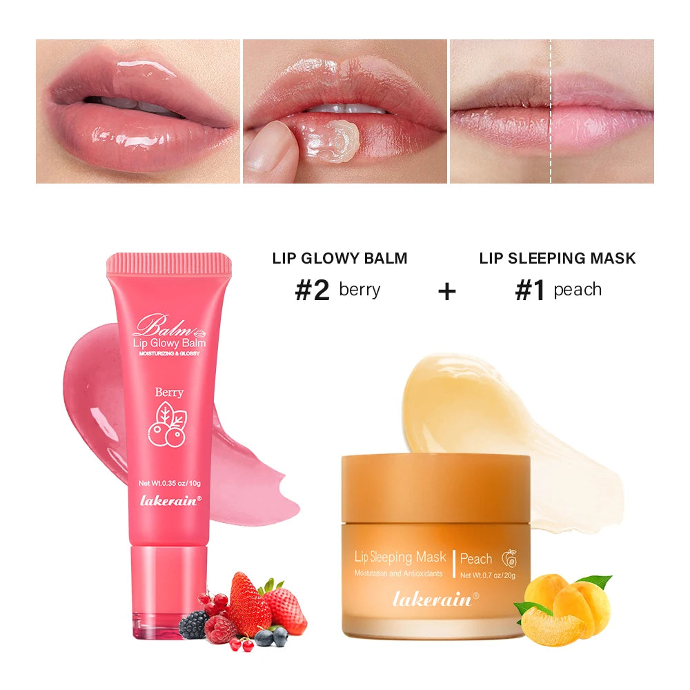 Moisturizing Lip Balm and Sleeping Mask Set - 36