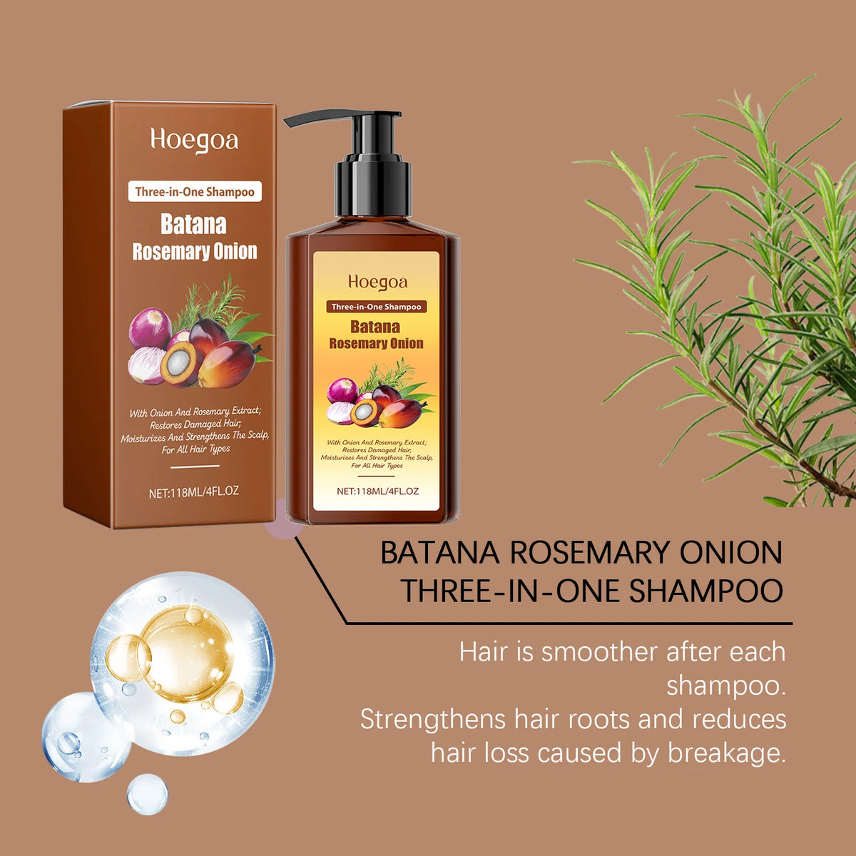 Batana and Rosemary Hair Growth Shampoo for Damaged Hair