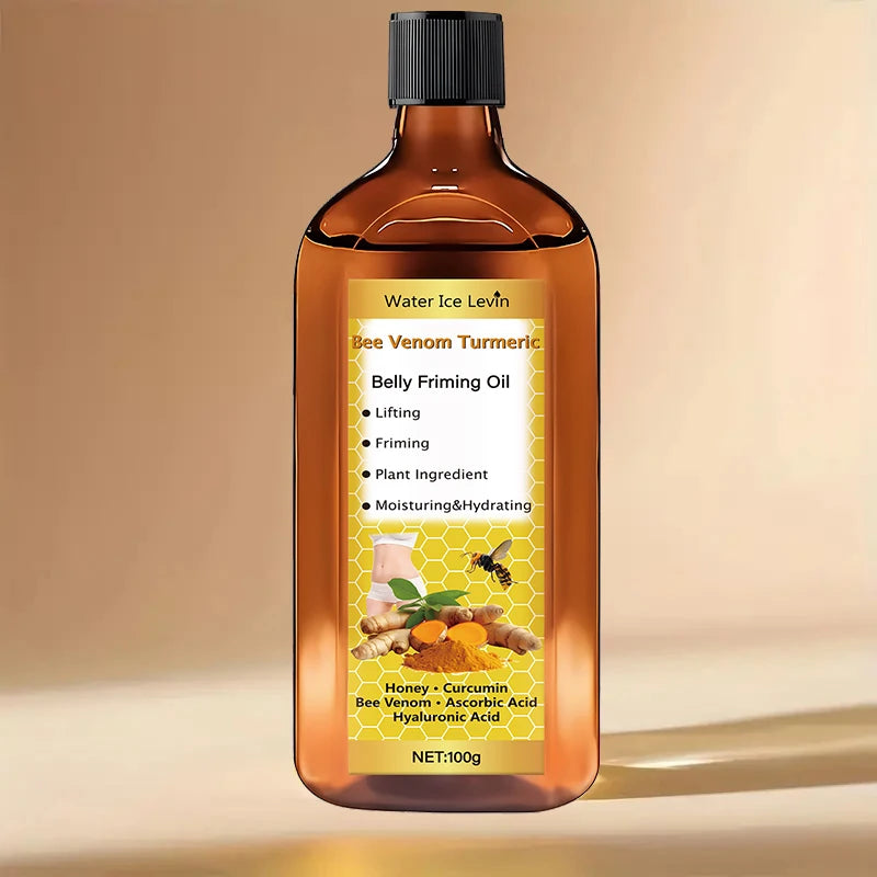 Bee Venom Turmeric Belly Firming Oil Moisturizing Body Massage Treatment - 2