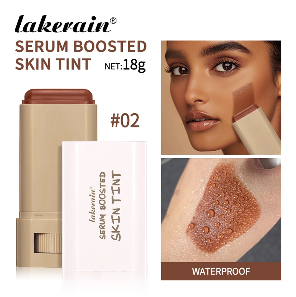 Matte Foundation Stick with Built-in Brush for Flawless Coverage - 21