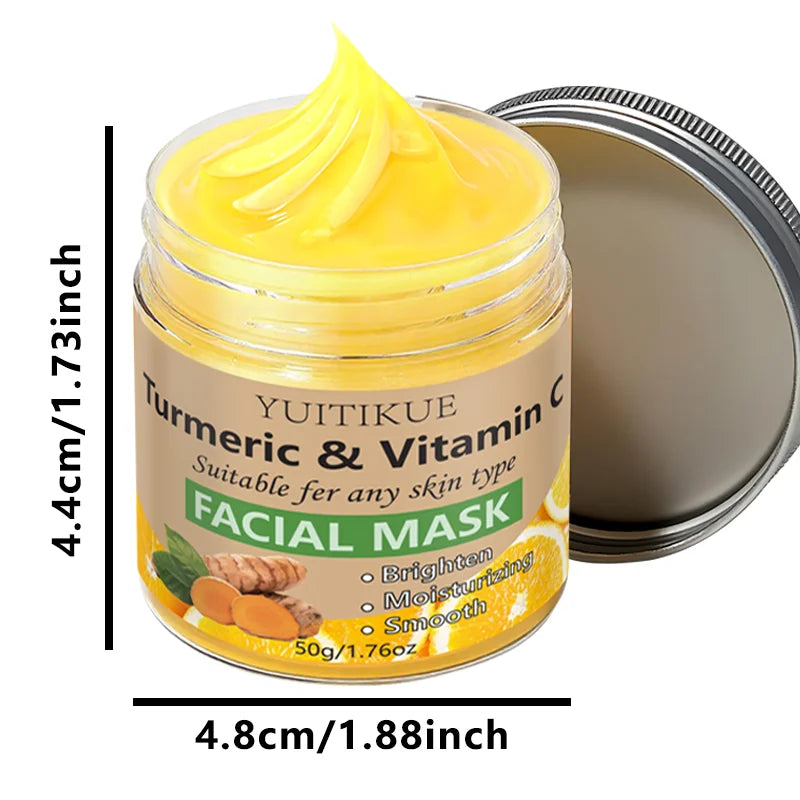 YUITIKUE Turmeric and Vitamin C Facial Mask Brightening Clay Treatment