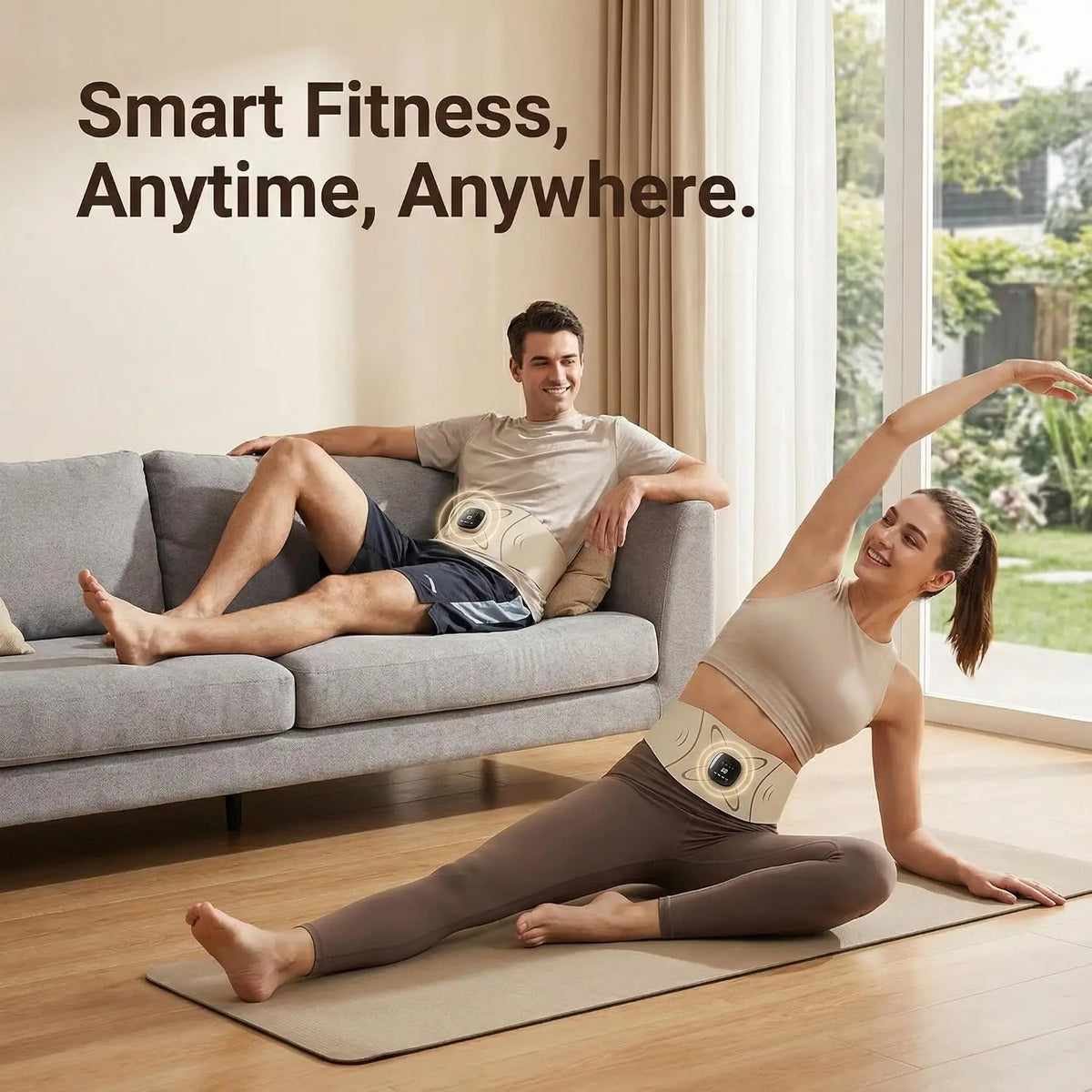 Electric Pulse Waist Massage Belt for Abdominal Toning